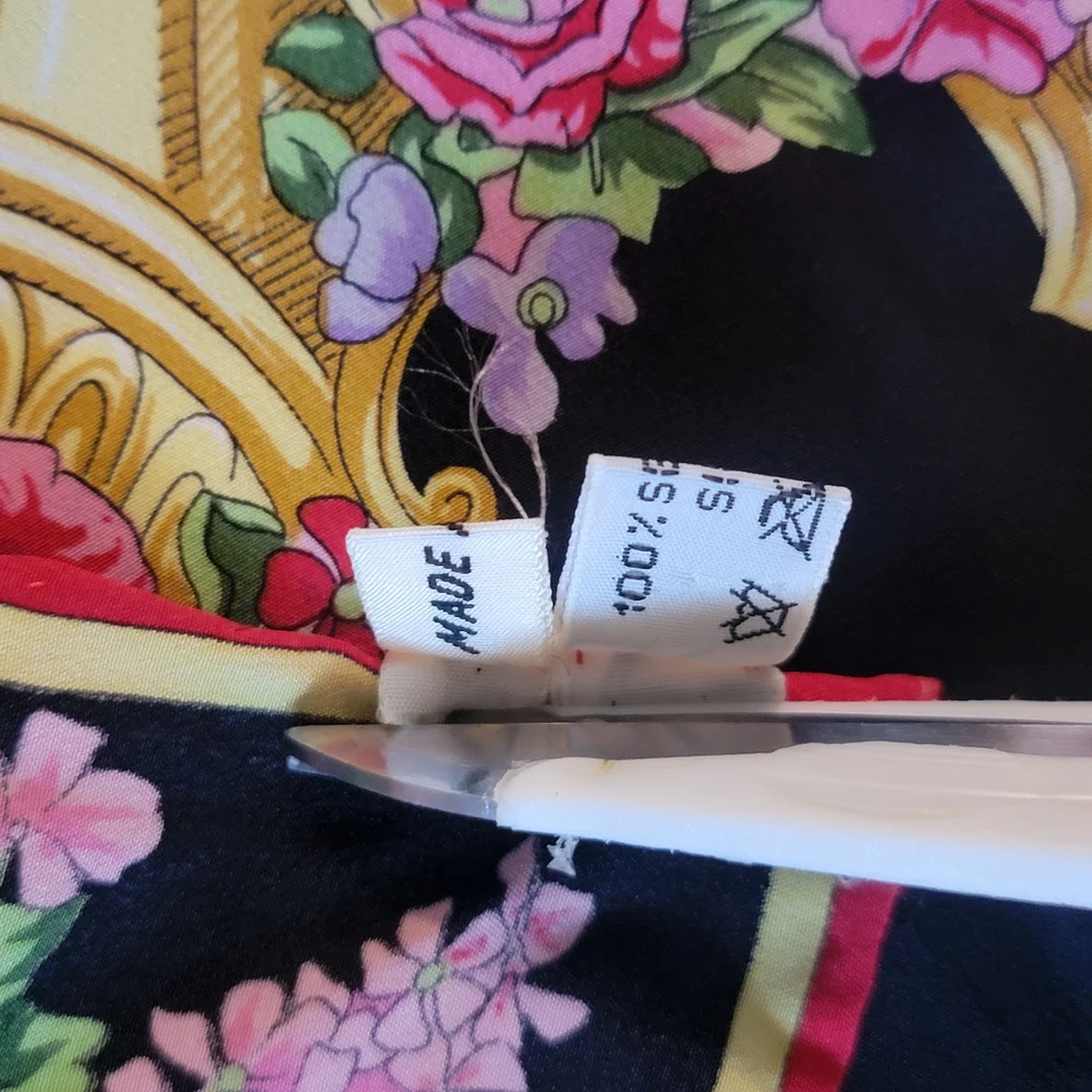 Christian Dior Floral Pattern Silk Scarf